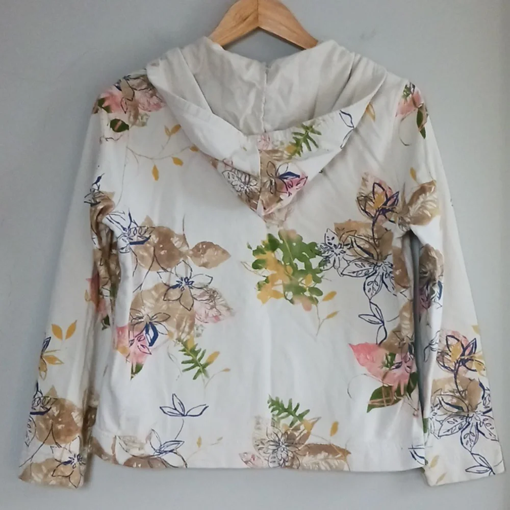 Kate Hill Cotton Zip Up Hoodie Sweatshirt Size PM - Picture 9 of 15